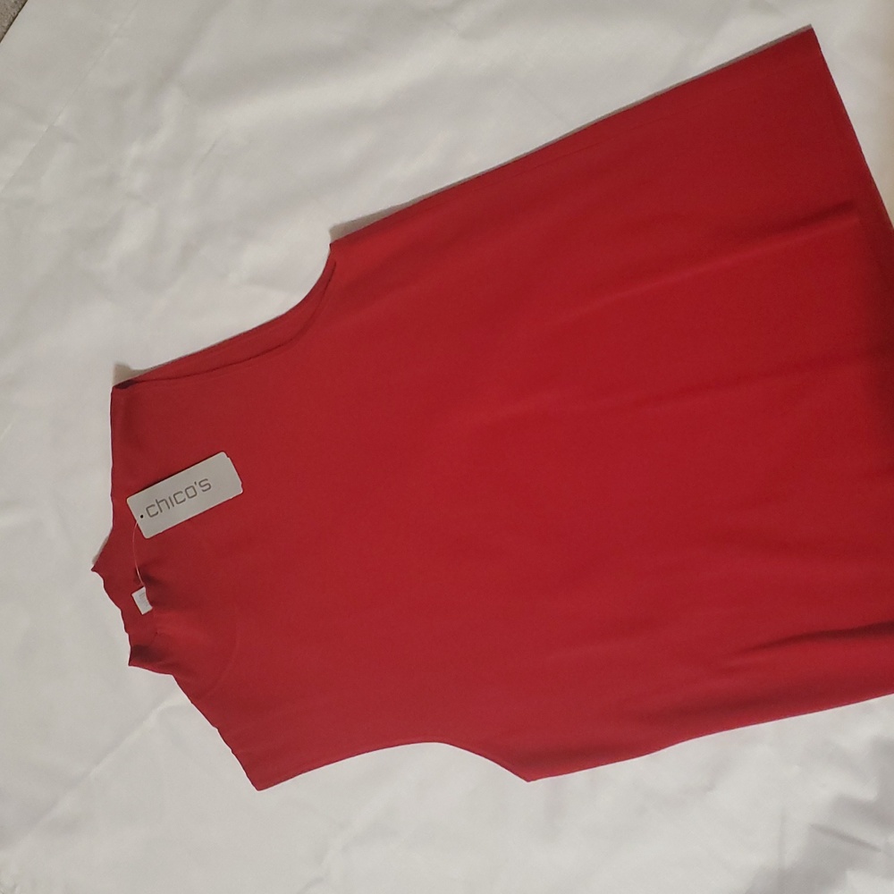 Chico's  Women's Vibrant Red Tank Top Size 3 XL